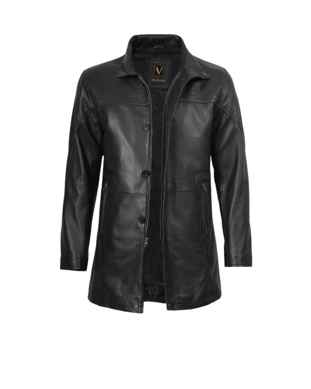 black leather car coat (2) black leather car coat (2)