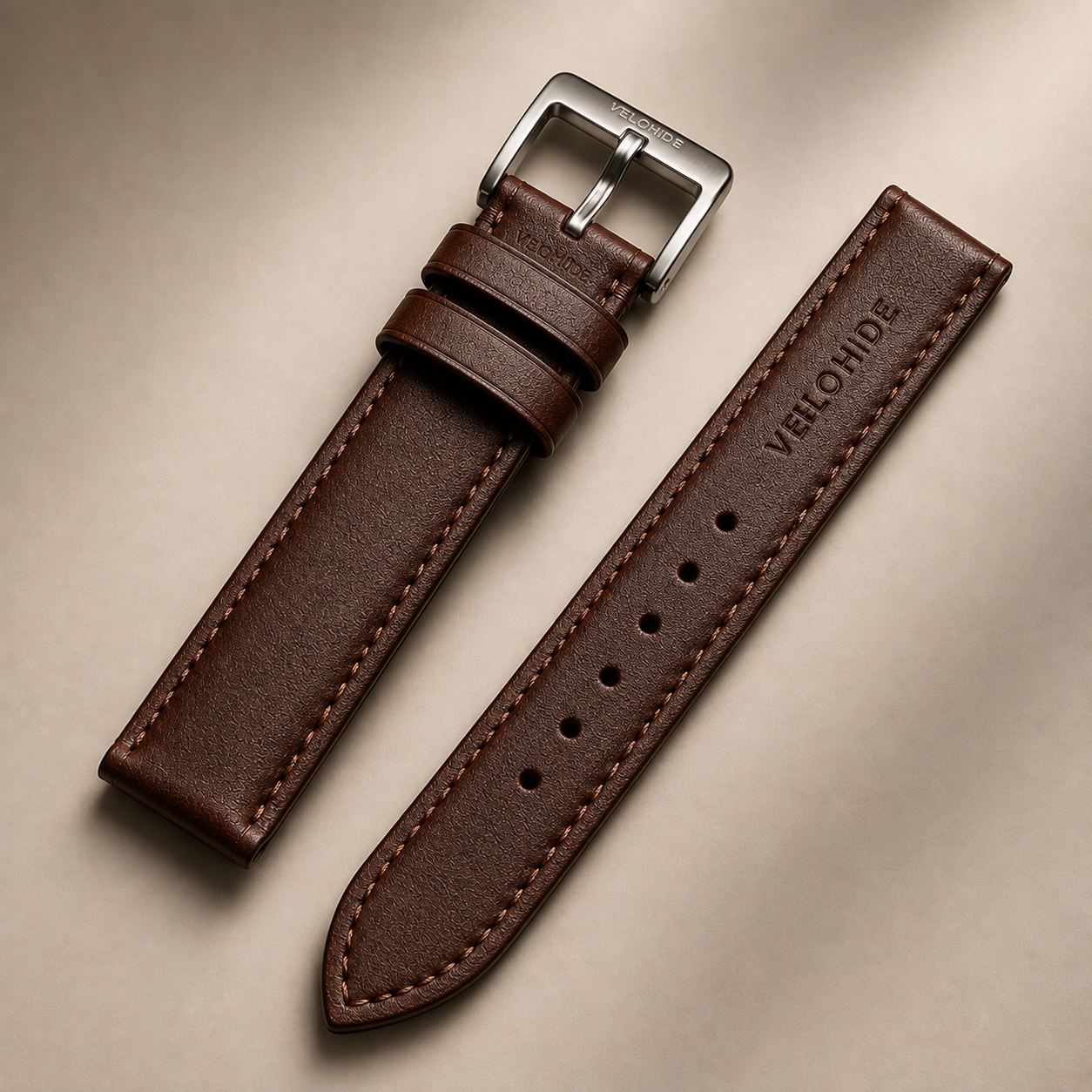 VELOHIDE Premium Brown Leather Watch Strap Premium leather watch strap for classic watches