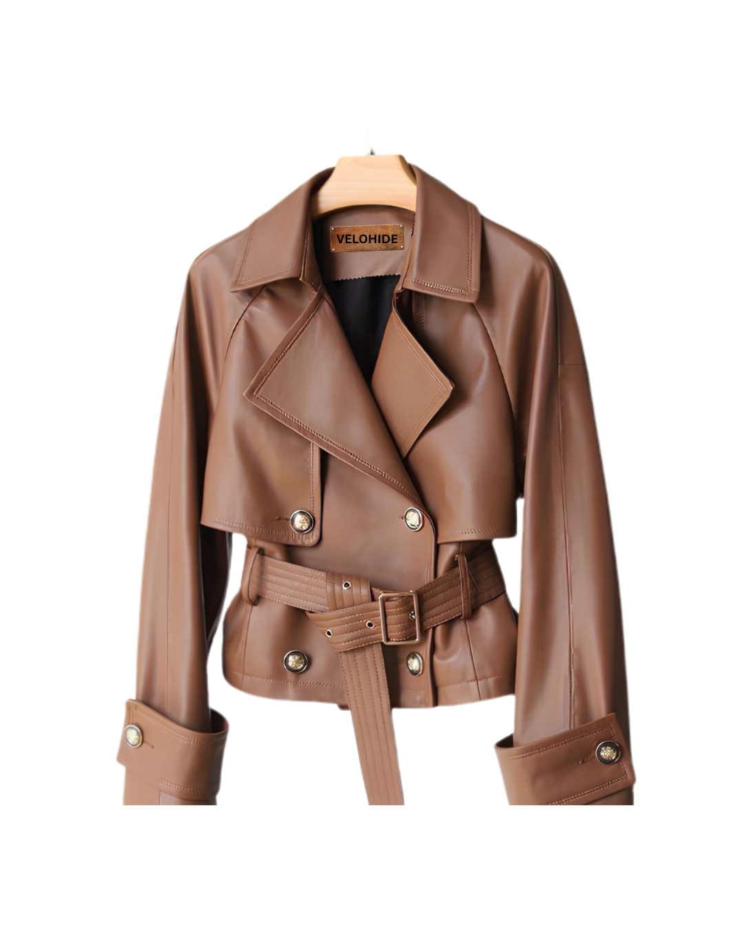 cropped trench belted short women genuine leather jacket cropped trench belted short women genuine leather jacket