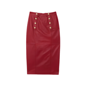 denise women’s red leather pencil skirt