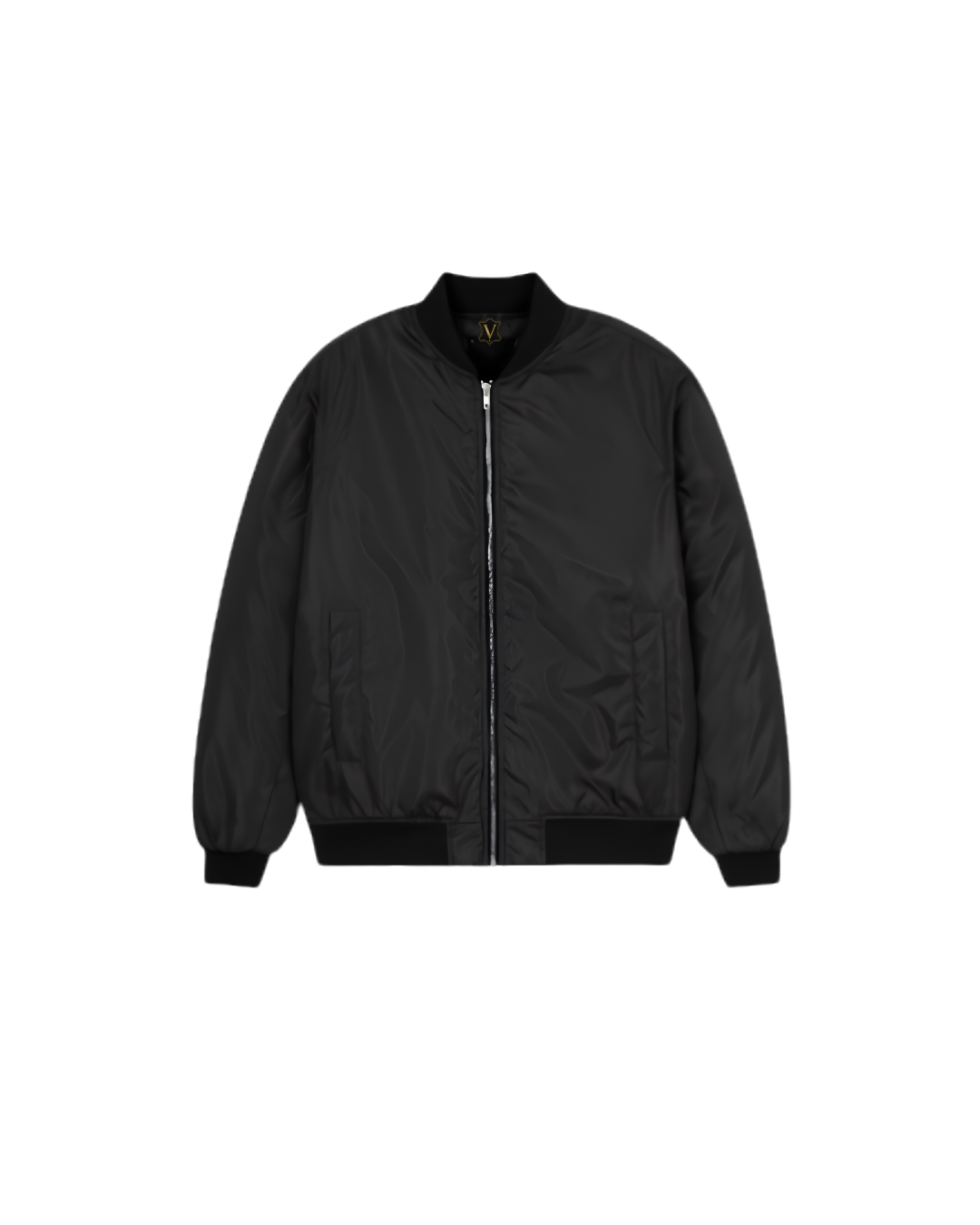 men bomber jacket front VELOHIDE men's Black bomber jacket front