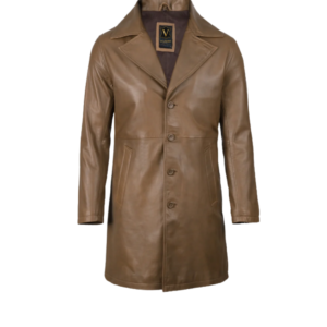 camel brown leather car coat (1)