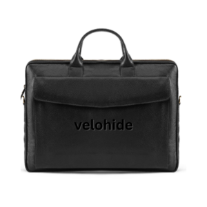 black sleek carrier laptop leather bag